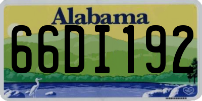 AL license plate 66DI192