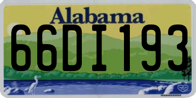 AL license plate 66DI193