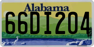 AL license plate 66DI204