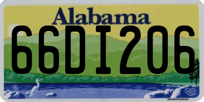 AL license plate 66DI206