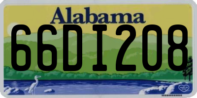 AL license plate 66DI208