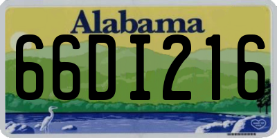 AL license plate 66DI216