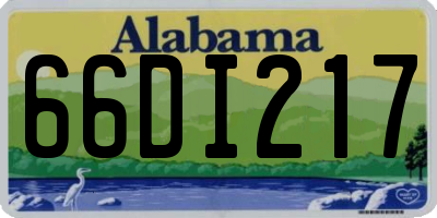 AL license plate 66DI217