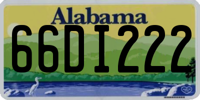 AL license plate 66DI222