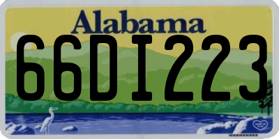 AL license plate 66DI223