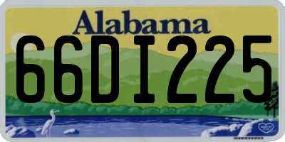 AL license plate 66DI225