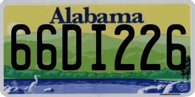 AL license plate 66DI226
