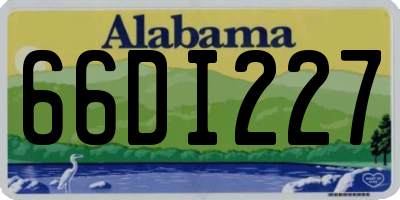 AL license plate 66DI227
