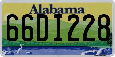 AL license plate 66DI228