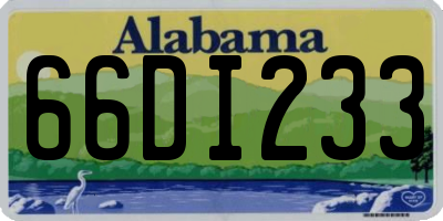 AL license plate 66DI233
