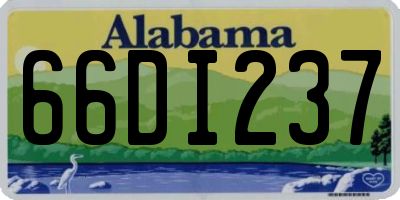 AL license plate 66DI237