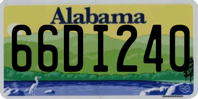 AL license plate 66DI240