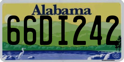 AL license plate 66DI242