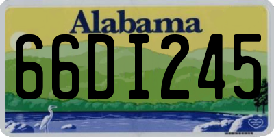AL license plate 66DI245