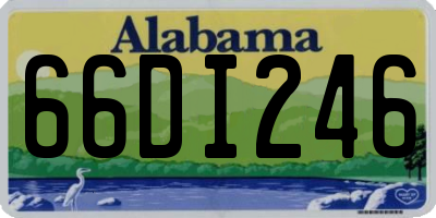 AL license plate 66DI246