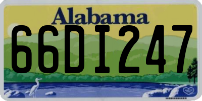 AL license plate 66DI247