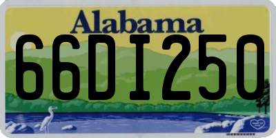 AL license plate 66DI250