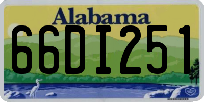 AL license plate 66DI251
