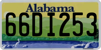 AL license plate 66DI253