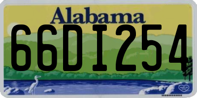 AL license plate 66DI254