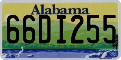 AL license plate 66DI255