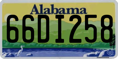 AL license plate 66DI258