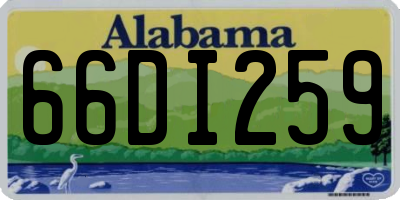 AL license plate 66DI259