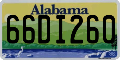 AL license plate 66DI260