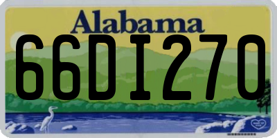 AL license plate 66DI270