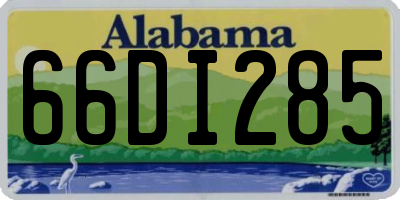 AL license plate 66DI285