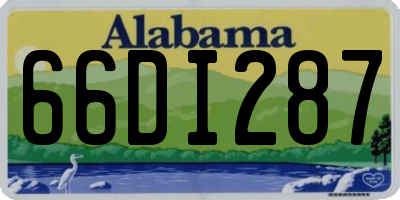 AL license plate 66DI287