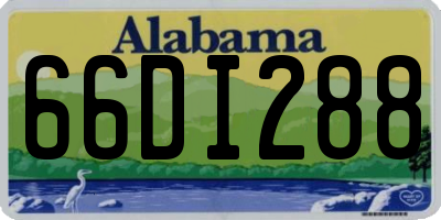 AL license plate 66DI288