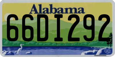 AL license plate 66DI292
