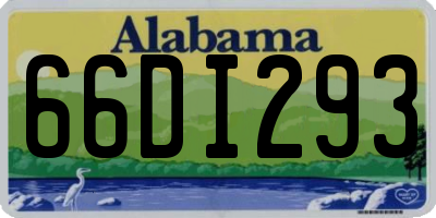 AL license plate 66DI293