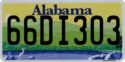 AL license plate 66DI303