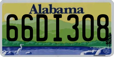 AL license plate 66DI308