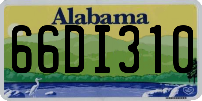 AL license plate 66DI310