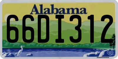 AL license plate 66DI312
