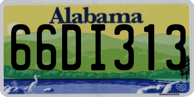 AL license plate 66DI313