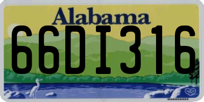 AL license plate 66DI316