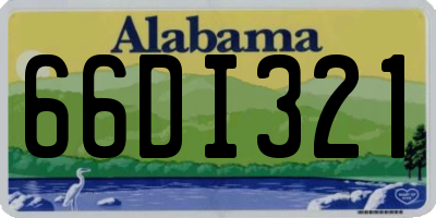 AL license plate 66DI321