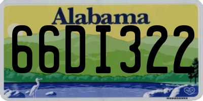 AL license plate 66DI322