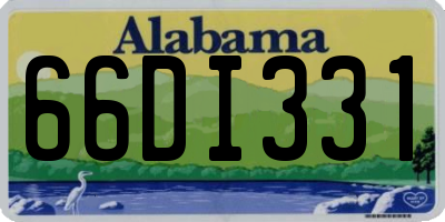 AL license plate 66DI331