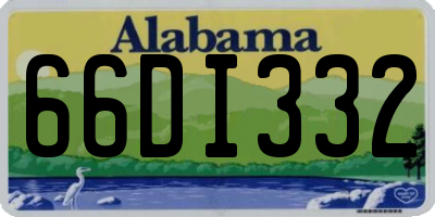 AL license plate 66DI332
