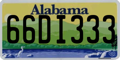 AL license plate 66DI333