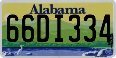 AL license plate 66DI334