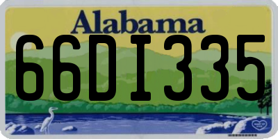 AL license plate 66DI335