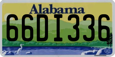 AL license plate 66DI336