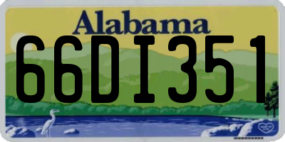 AL license plate 66DI351