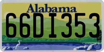 AL license plate 66DI353